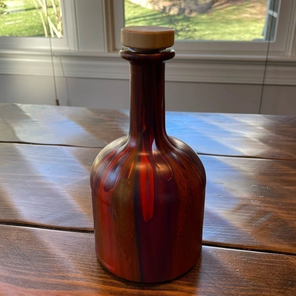 Unique hand painted bottle